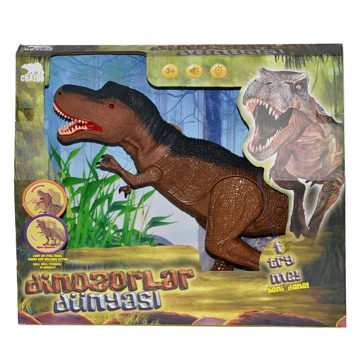 36127 Sesli ve Işıklı Büyük Dinozor görsel 2