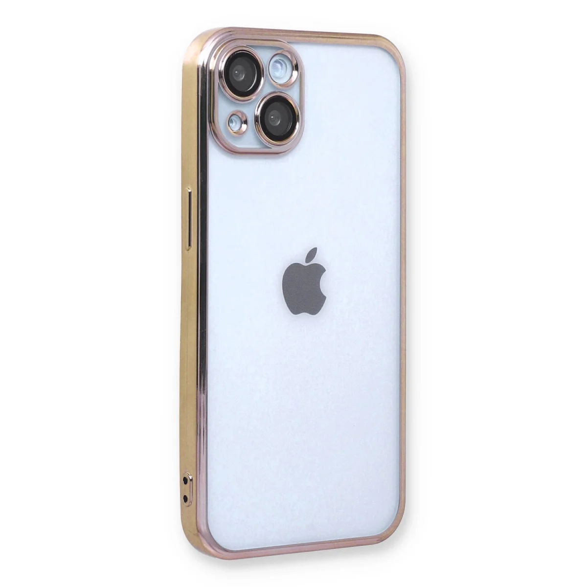 Apple İphone 14 Plus Kılıf Razer Lensli Silikon - Gold görsel 2