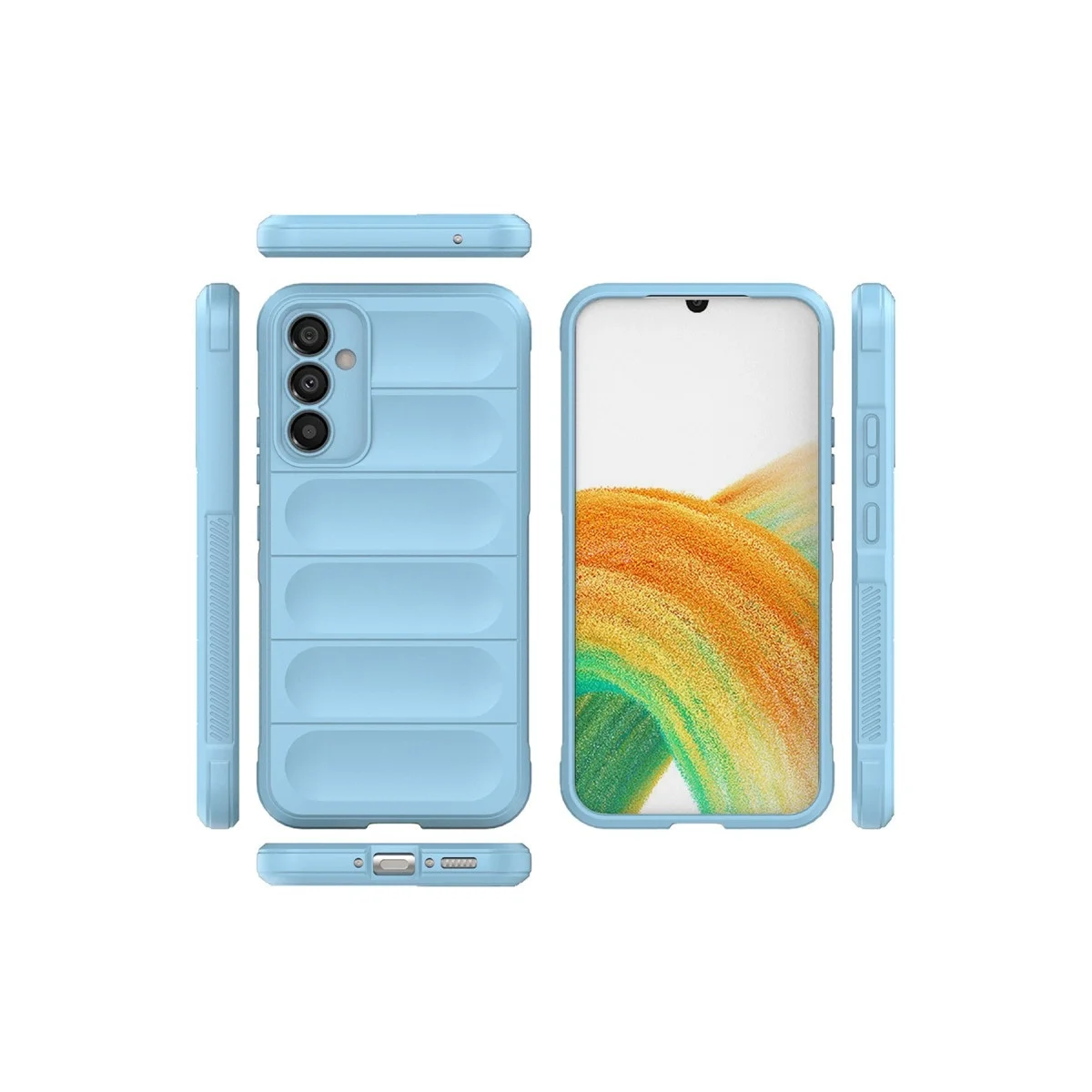Samsung Galaxy A15 4g Kılıf Optimum Silikon - Sky Blue görsel 2