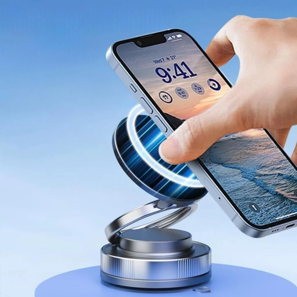 Vakumlu Manyetik Telefon Tutucu – Güçlü Vakum 360° Döner Araç İçi Telefon Standı, Ultra Sabit Manyetik Destekli Mobil Cihaz Aparatı görsel 2