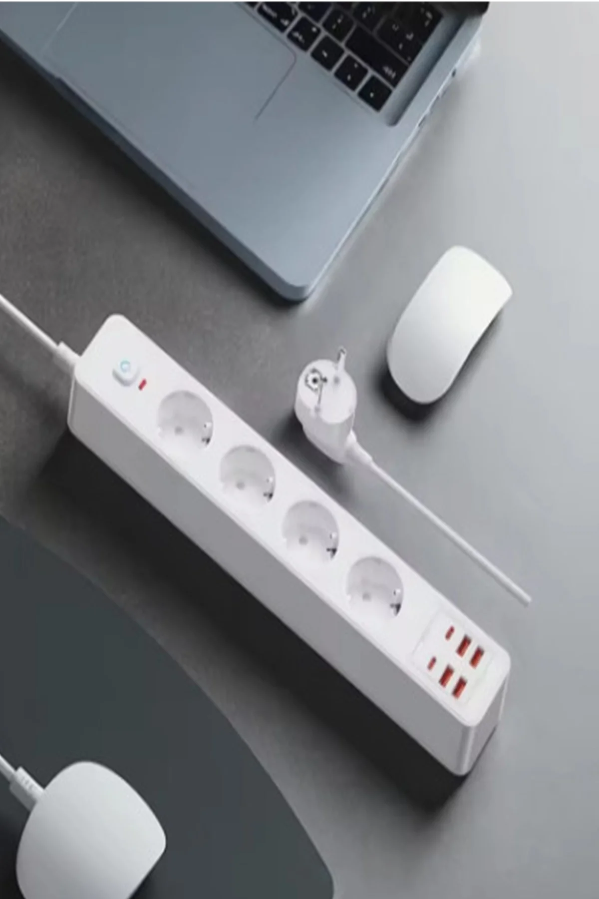 Termal Akım Korumalı 4’lü Priz 4x USB 2x Type-C Çıkışlı Grup Priz Çoğaltıcı (3500W) görsel 3