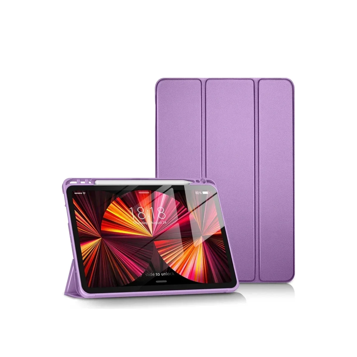 Apple iPad Pro 11 (2024) Kılıf Tablet Smart Kılıf - Lila görsel 2
