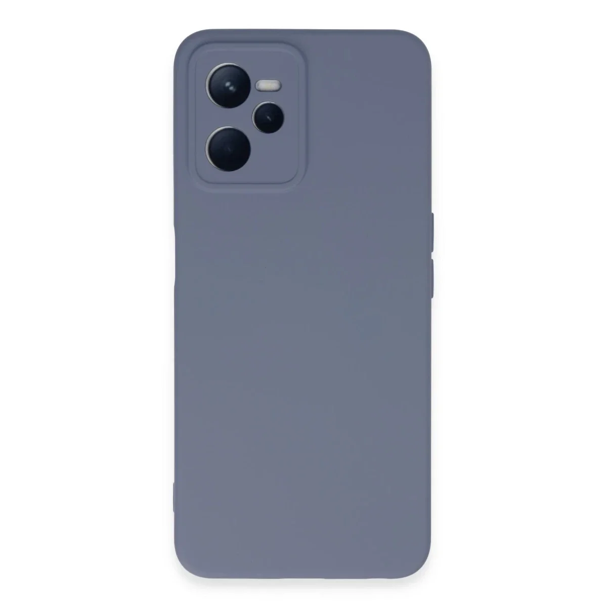 Realme C35 Kılıf Nano içi Kadife Silikon - Gri