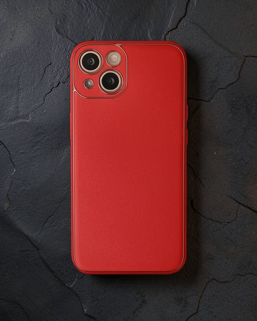 Apple İphone 14 Plus Kılıf Coco Deri Silikon Kapak - Kırmızı