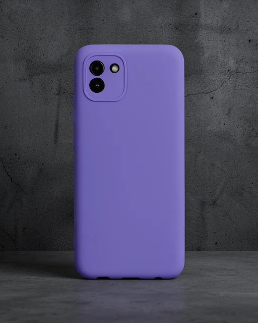 Samsung Galaxy A03 Kılıf Nano İçi Kadife Silikon - Mor