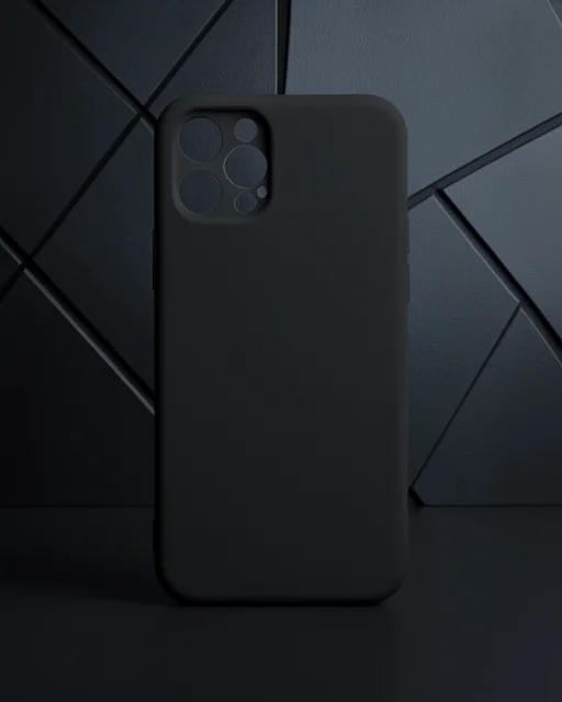 Apple İphone 12 Pro Max Kılıf Nano İçi Kadife Silikon - Siyah