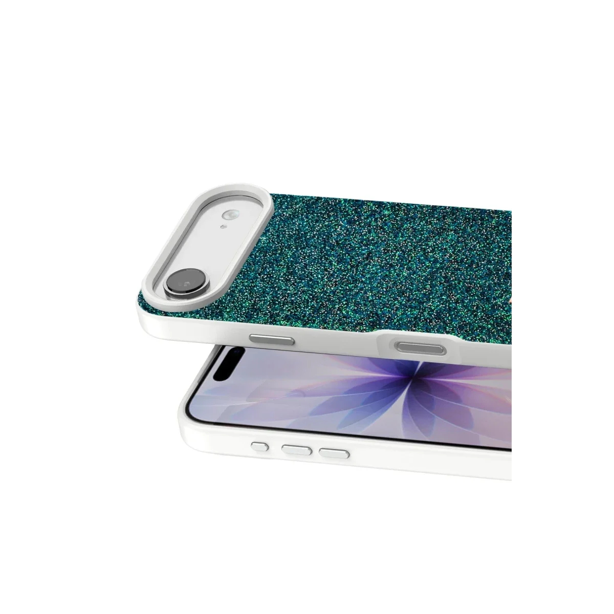 Onegif Apple iPhone 17 Air Bright Simli Kapak - Koyu Yeşil görsel 2
