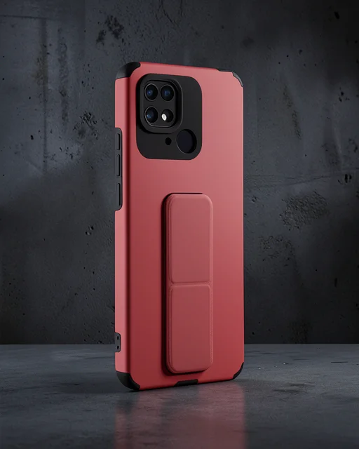 Xiaomi Redmi 10c Kılıf Mega Standlı Silikon - Pudra
