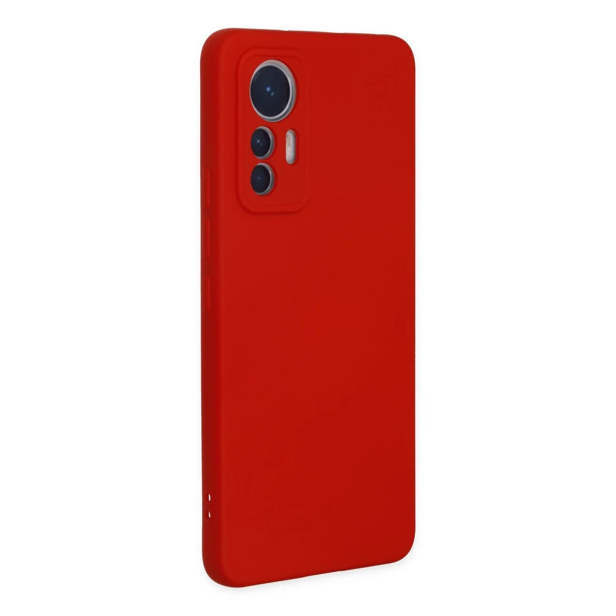 Xiaomi Mi 12 Lite Kılıf Nano İçi Kadife Silikon - Kırmızı görsel 2