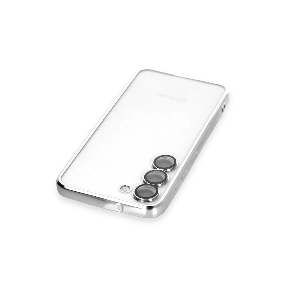 Samsung Galaxy S24 Kılıf Razer Lensli Silikon - Gümüş görsel 3