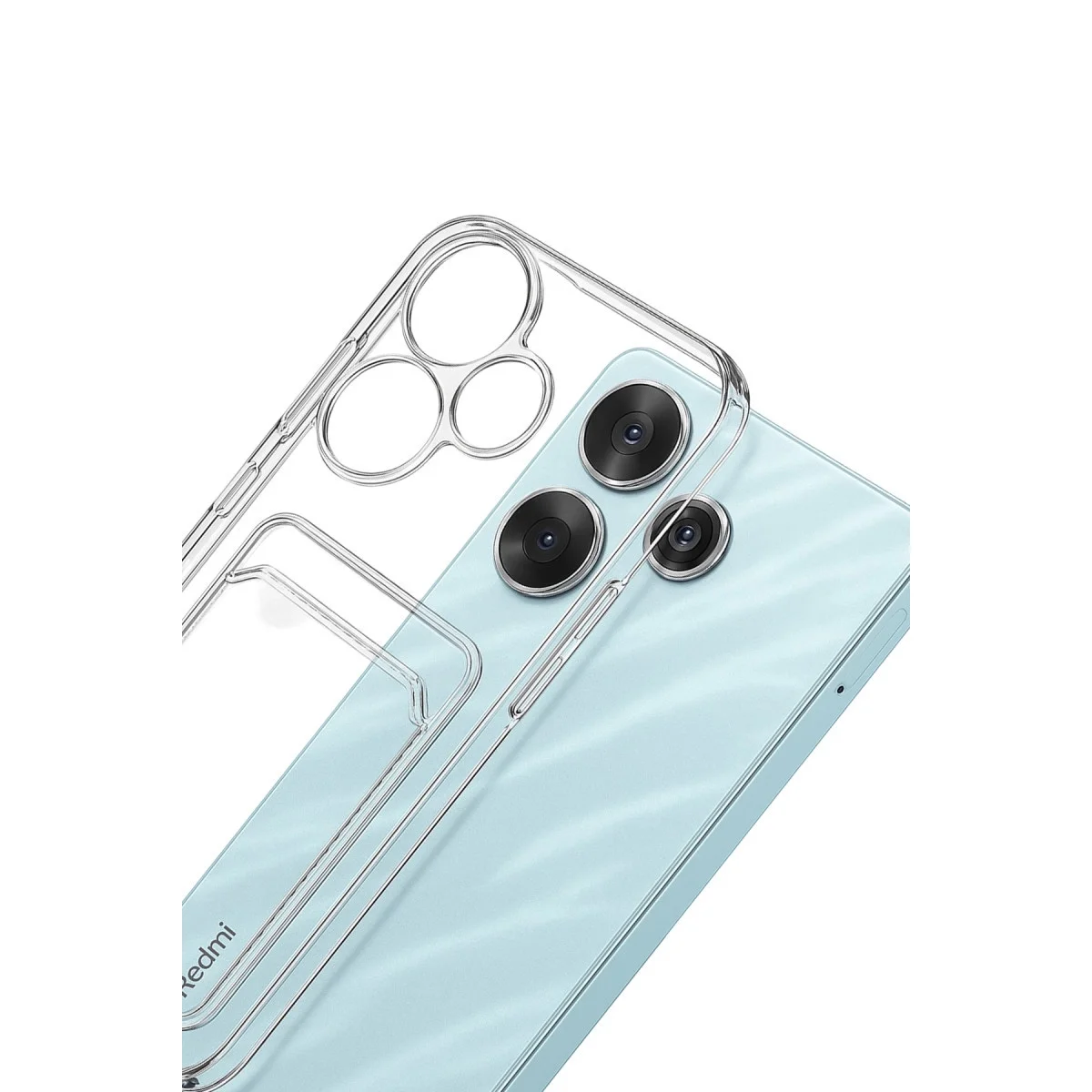Xiaomi Redmi 13 4g Kılıf Kart Şeffaf Silikon - Şeffaf görsel 2