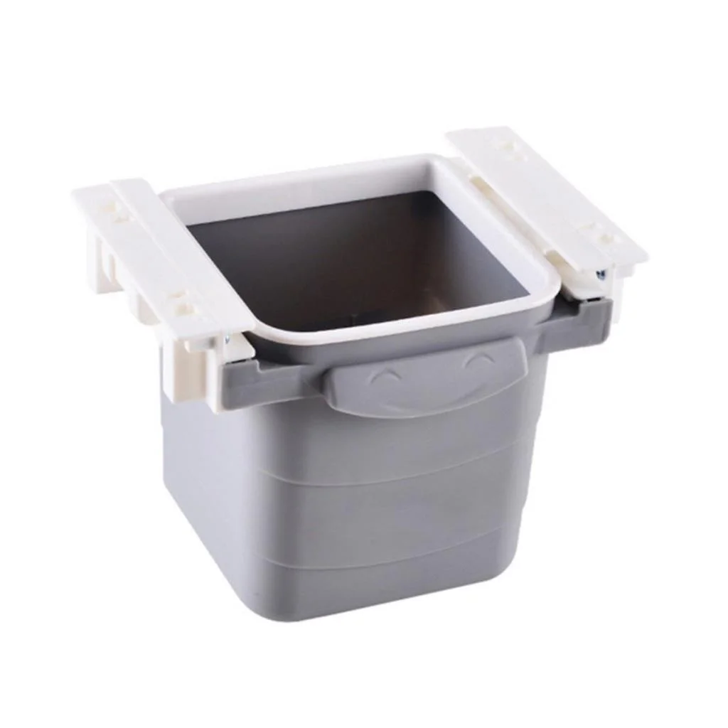 Mini Masa Çöp Kovası Plastik Tezgah Altı Geri Çekilebilir Yapışkanlı Görünmez Bölme Pratik (adet fiyatıdır) görsel 5