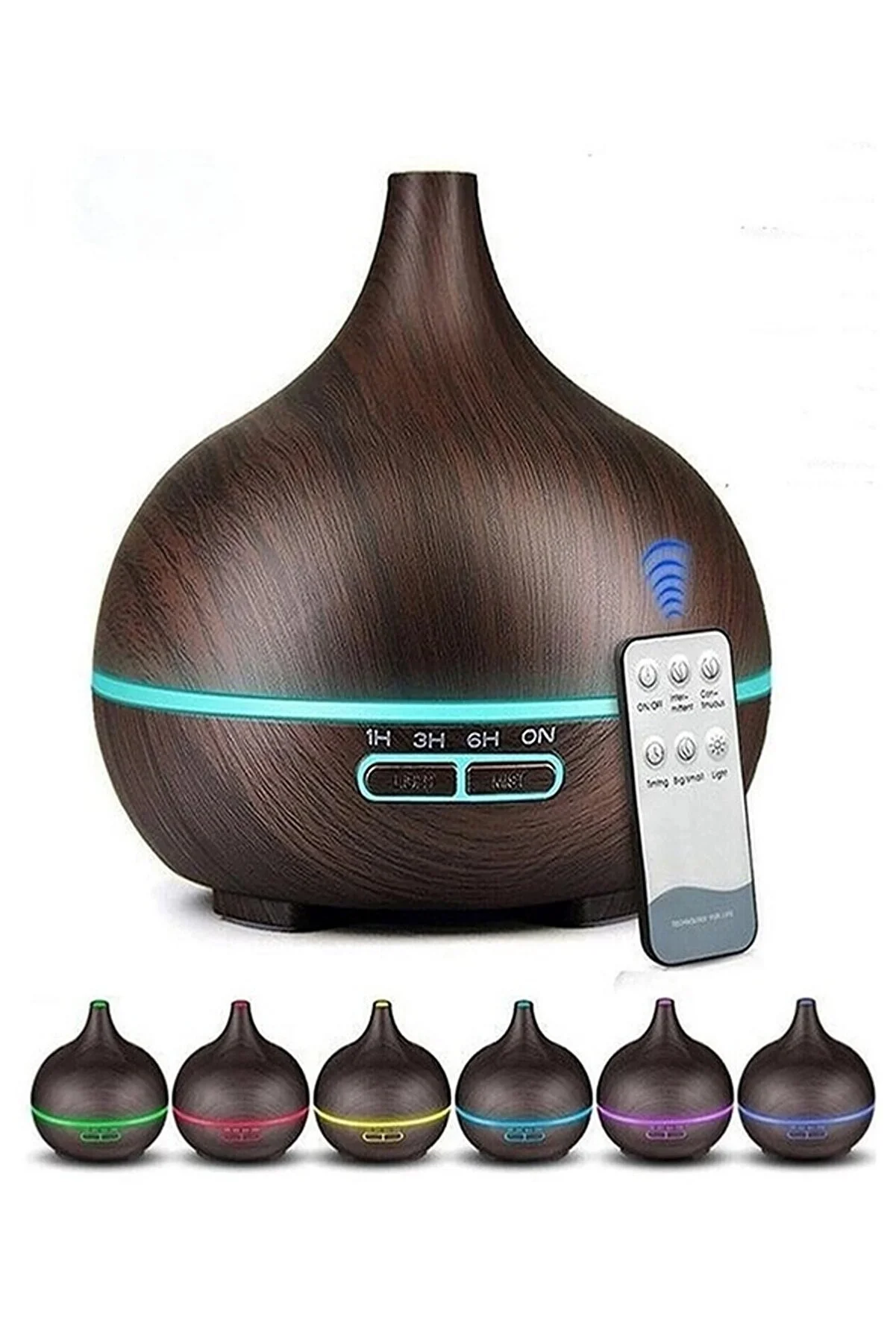 Vothoon Hava Nemlendirici 7 Led Işıklı Aromatik Oda Kokusu 550 Ml Kahve Aroma Difüzörü Buhar Makinası