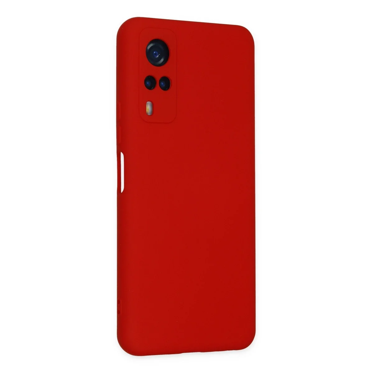 Vivo Y53s Kılıf Nano İçi Kadife Silikon - Kırmızı görsel 3