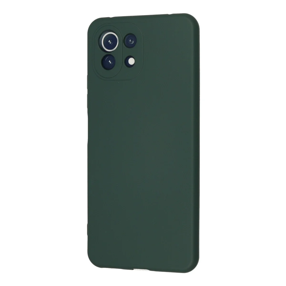 Xiaomi Mi 11 Lite Kılıf Nano İçi Kadife Silikon - Koyu Yeşil görsel 3