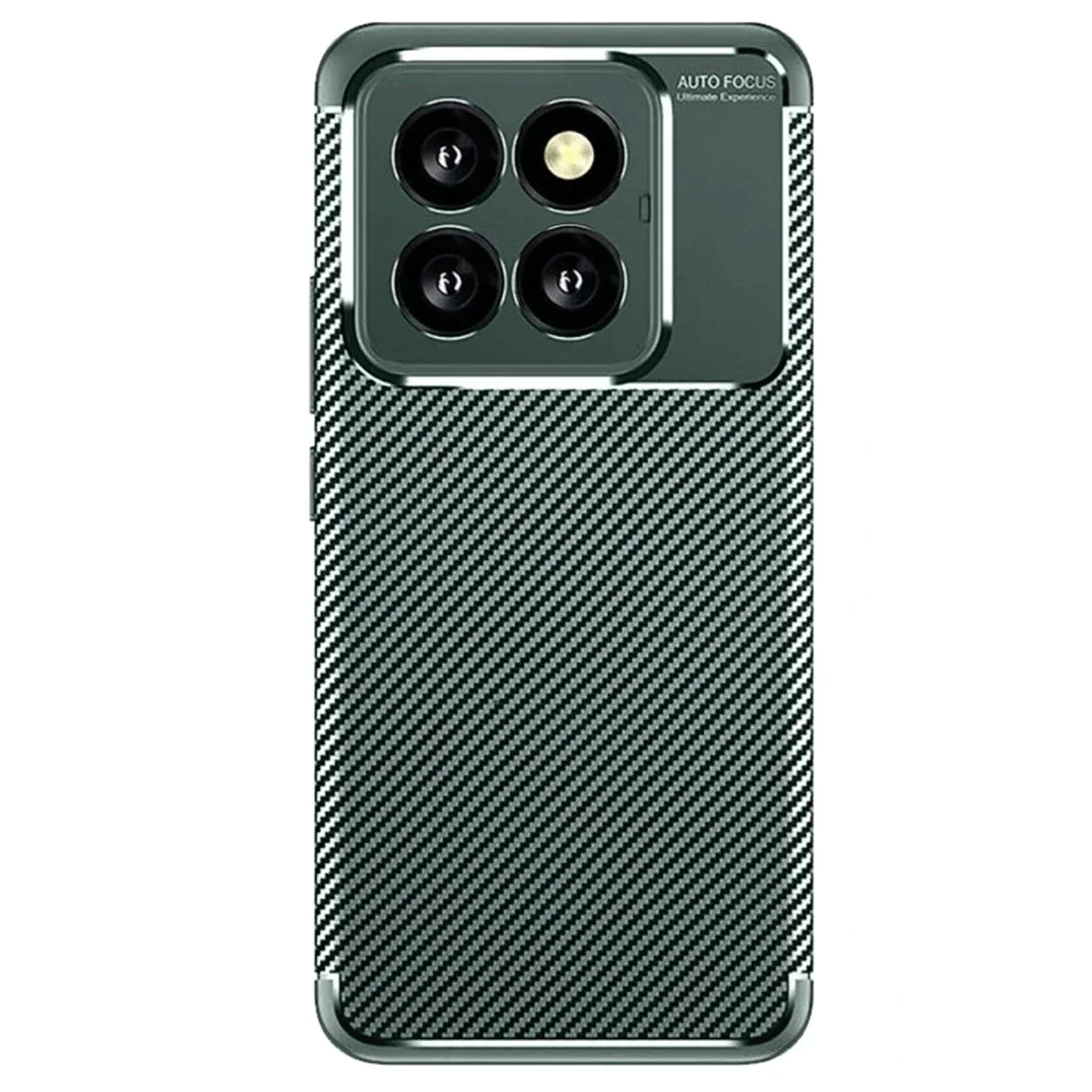 Xiao 14T Pro Kılıf Auto Focus Karbon Kapak - Koyu Yeşil görsel 2
