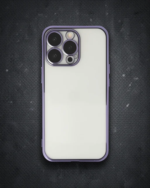 Apple İphone 14 Pro Max Kılıf Razer Lensli Silikon - Mor
