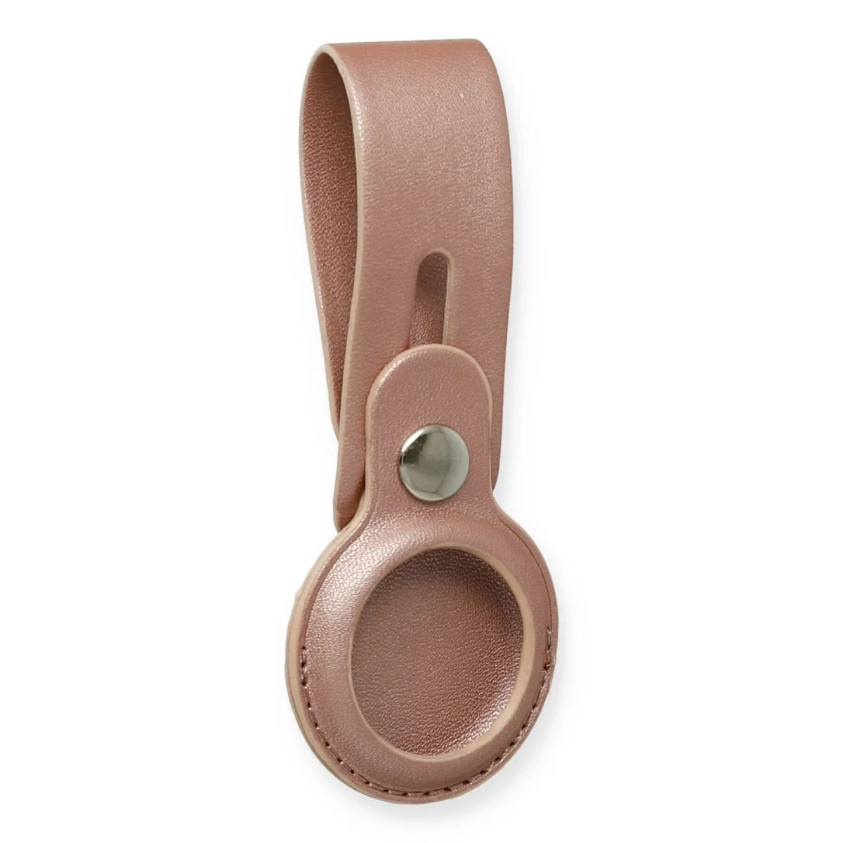 Airtag Askılı Deri Kılıf - Rose Gold görsel 3