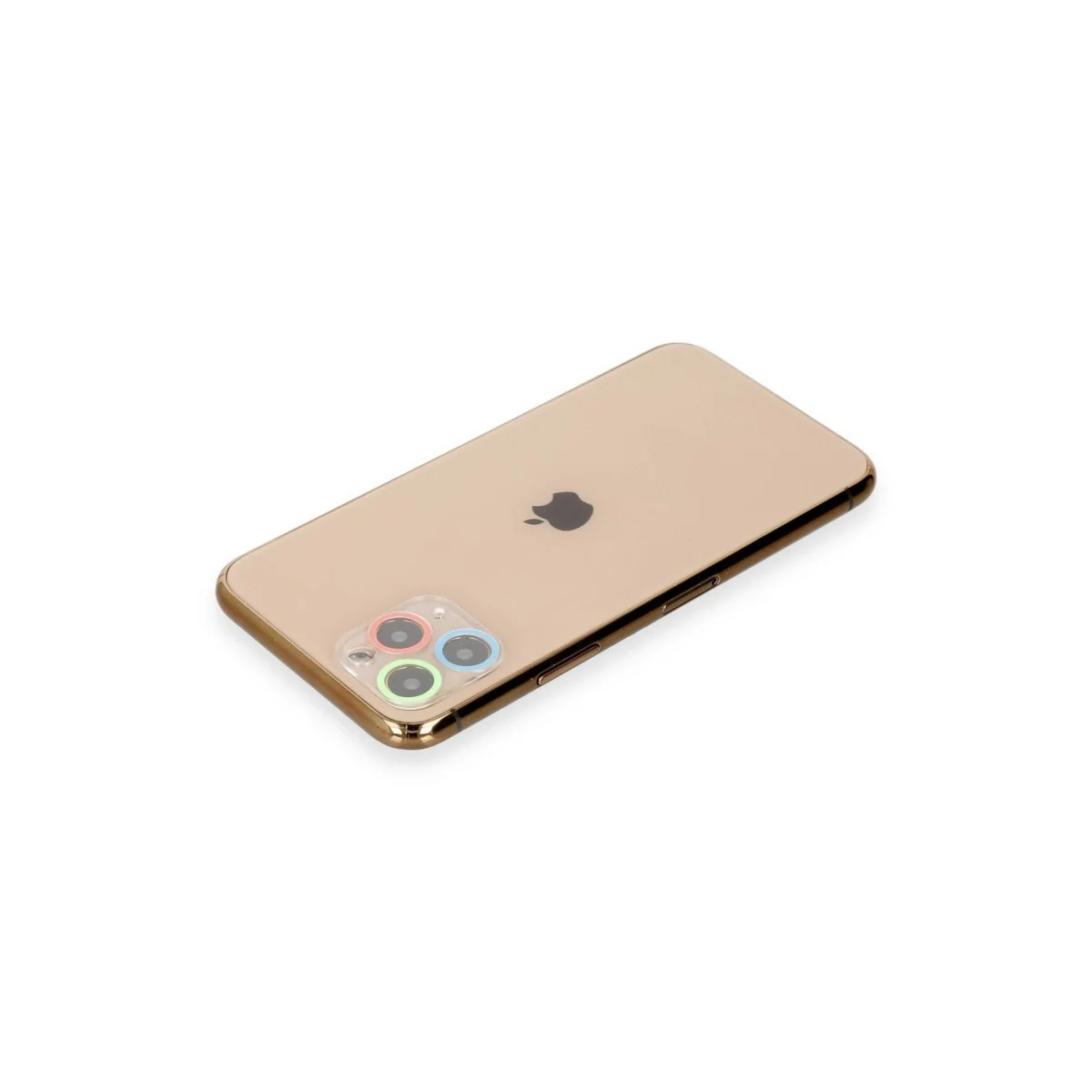 Apple İphone 11 Pro Max Renkli Kamera Lens Koruma Cam - Mavi-yeşil görsel 2