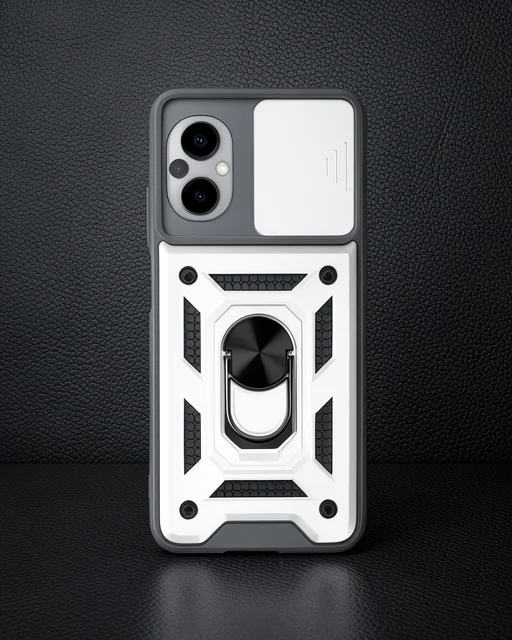 Xiaomi Poco M5 Kılıf Pars Lens Yüzüklü Silikon - Gümüş