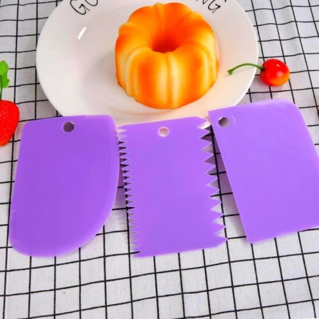 Pasta Hamur Şekillendirici Spatula Kesici Kazıyıcı Dekoratör Set görsel 4