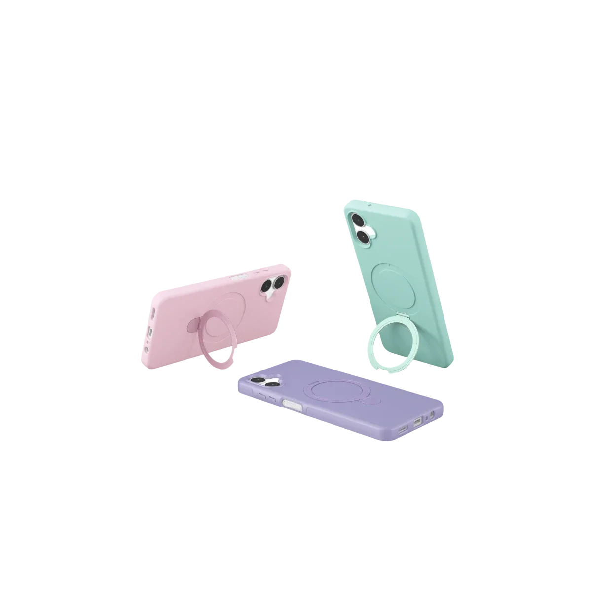 Samsung Galaxy A06 Regal Magsafe Standlı Kapak - Açık Pembe görsel 5