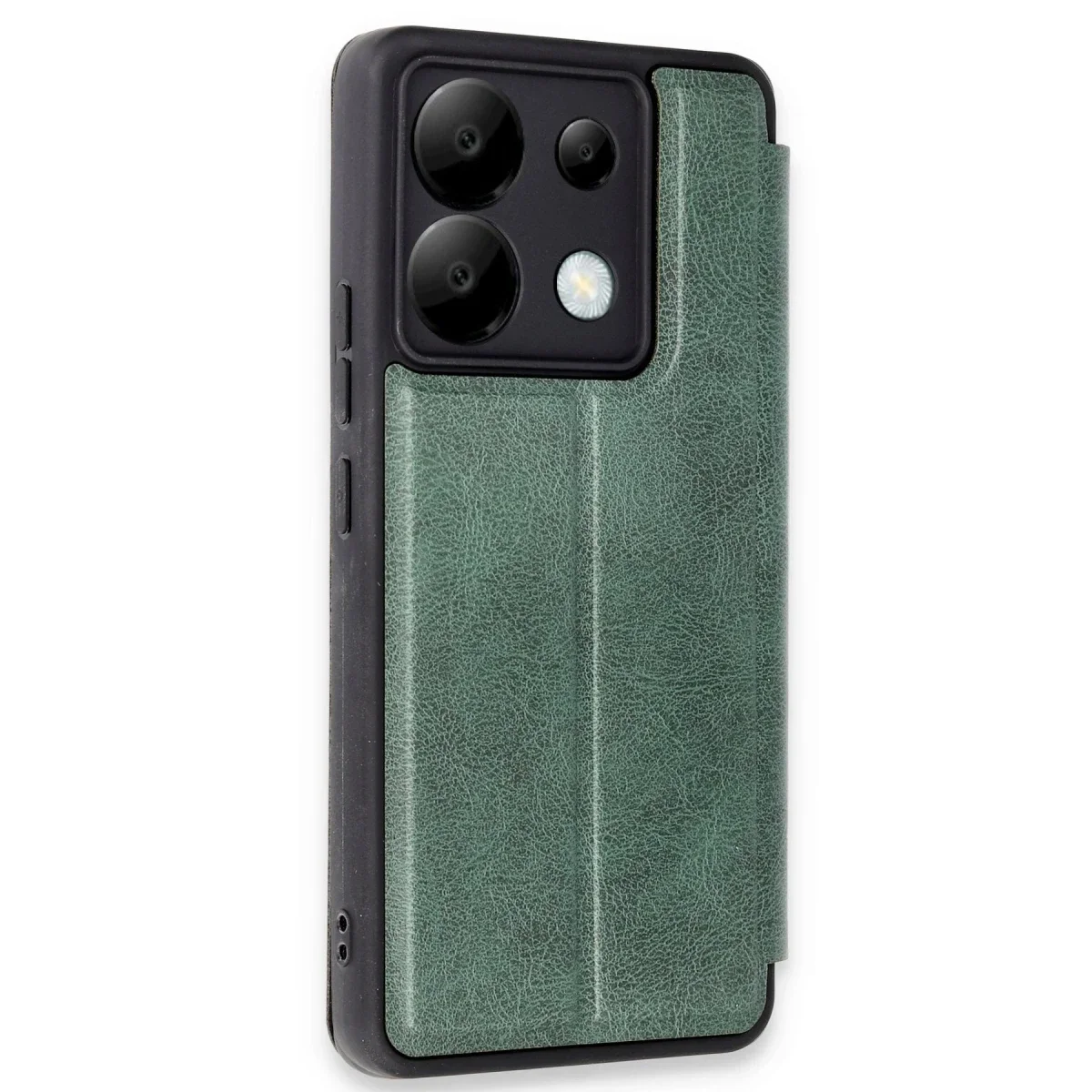 Xiaomi Redmi Note 13 Pro 5G Kılıf Flip Cover - Koyu Yeşil görsel 2