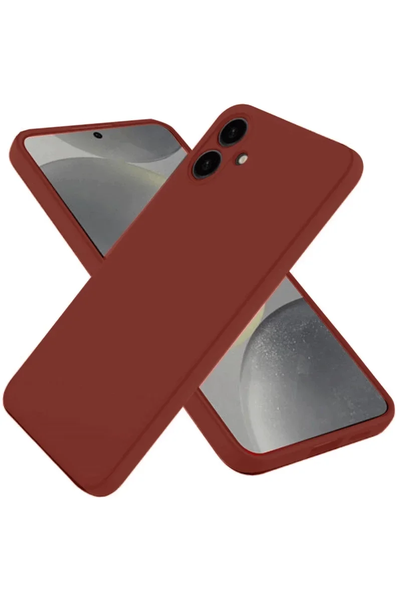Samsung Galaxy A06 Kılıf First Silikon - Bordo