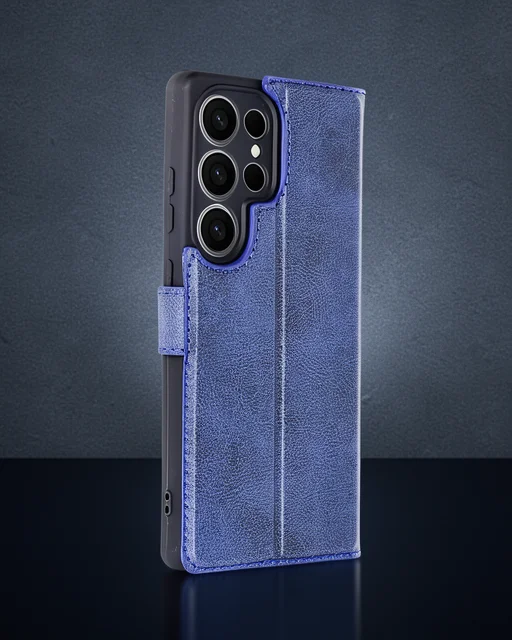 Samsung Galaxy S25 Ultra Kılıf Trend S Plus Kapaklı Kılıf - Lacivert