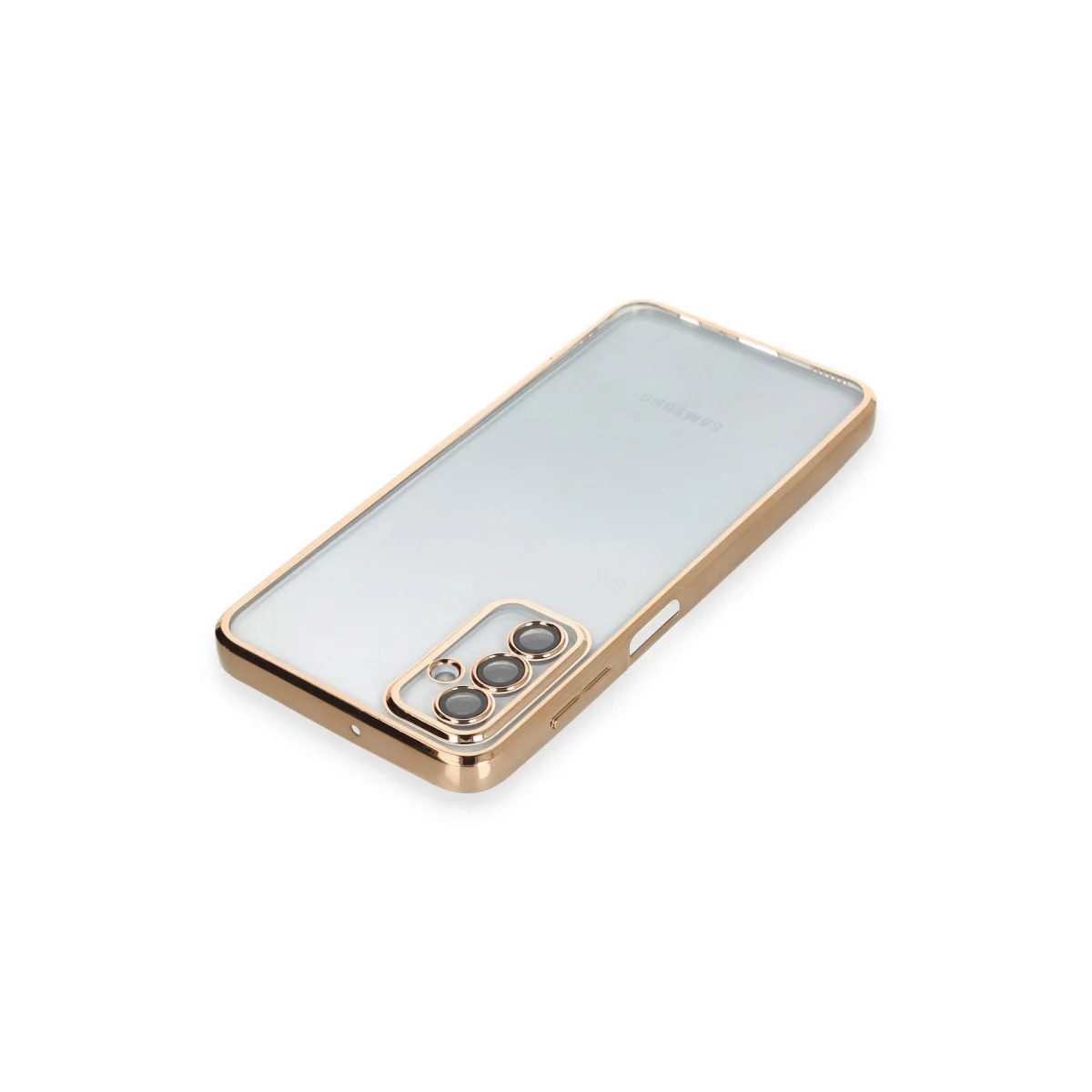Samsung Galaxy M23 Kılıf Razer Lensli Silikon - Gold görsel 3