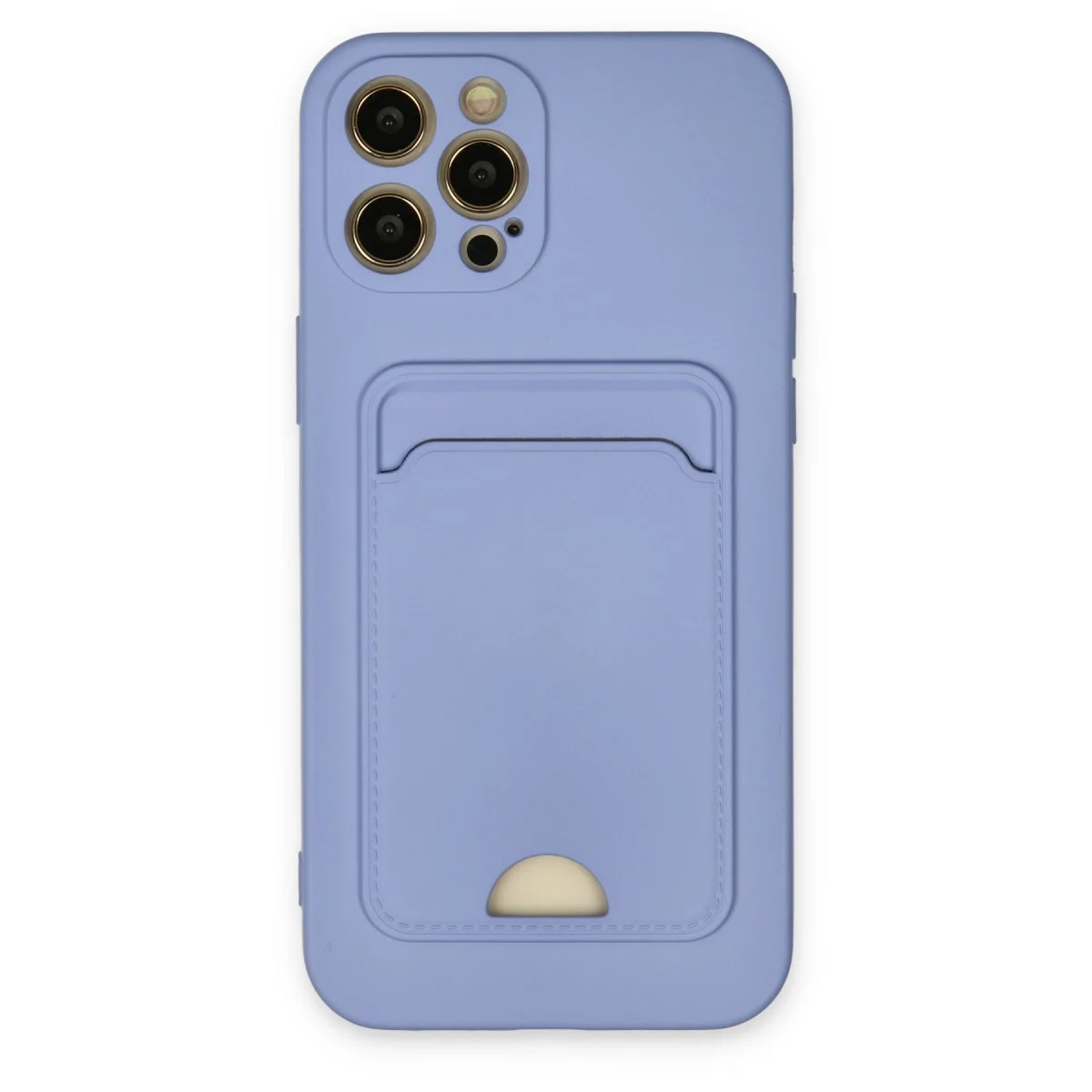 Apple İphone 12 Pro Max Kılıf Kelvin Kartvizitli Silikon - Lila