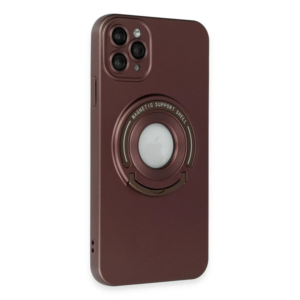 Apple İphone 12 Pro Kılıf Lukka Magneticsafe Kapak - Kahverengi görsel 2