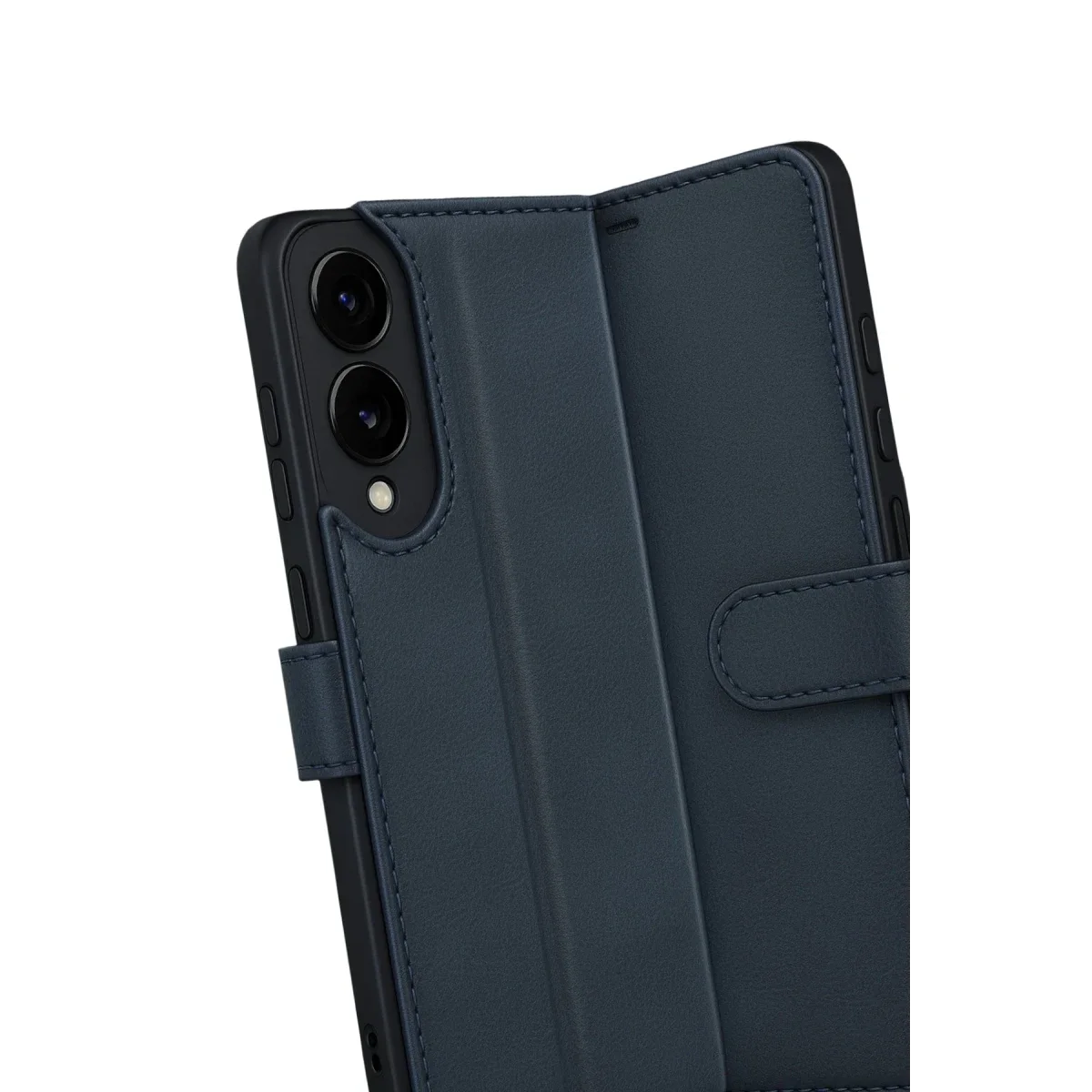 Samsung Galaxy S25 Edge Trend S Plus Kapaklı Kılıf - Lacivert görsel 5