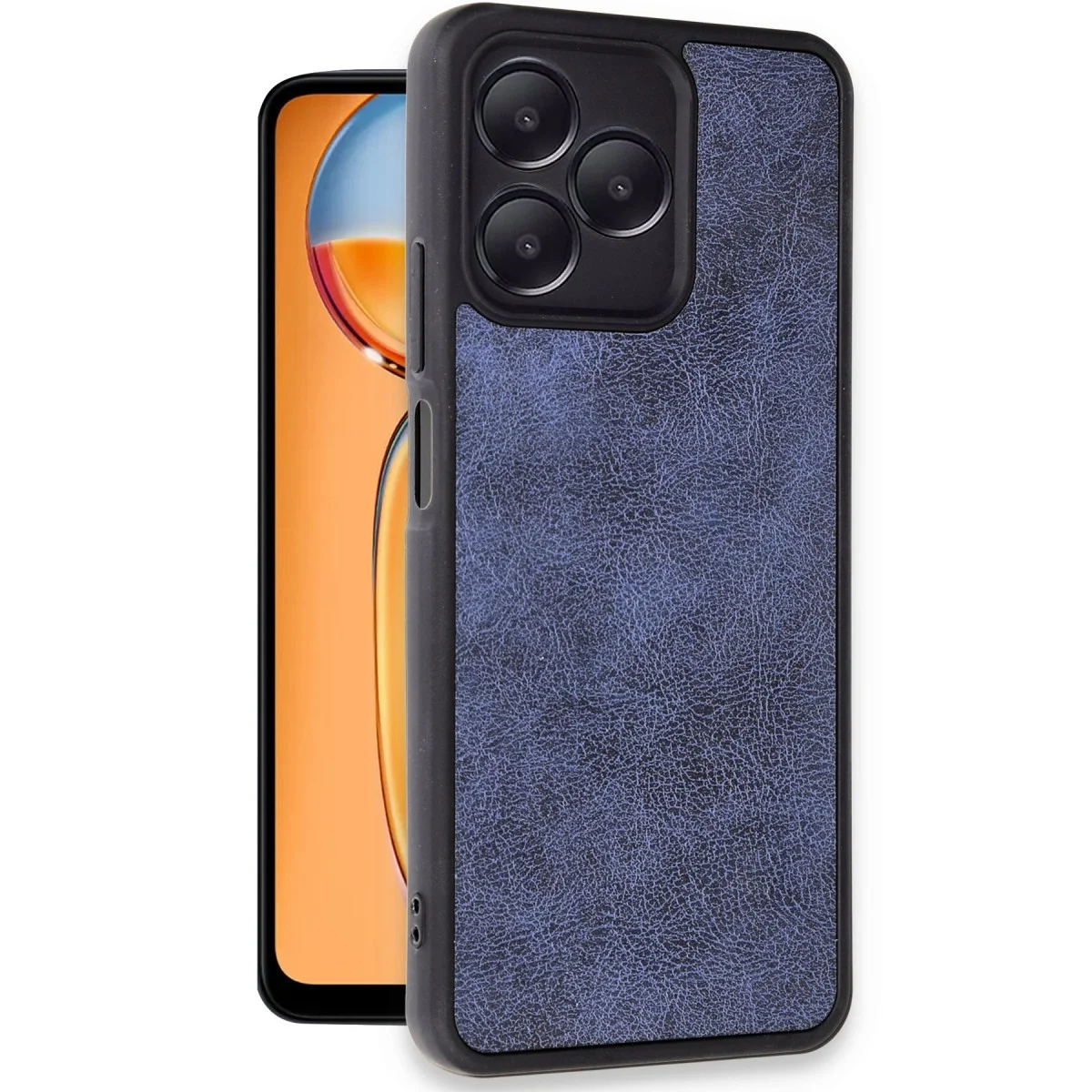 Realme Note 50 4g Kılıf Aras Deri Kapak - Lacivert görsel 2