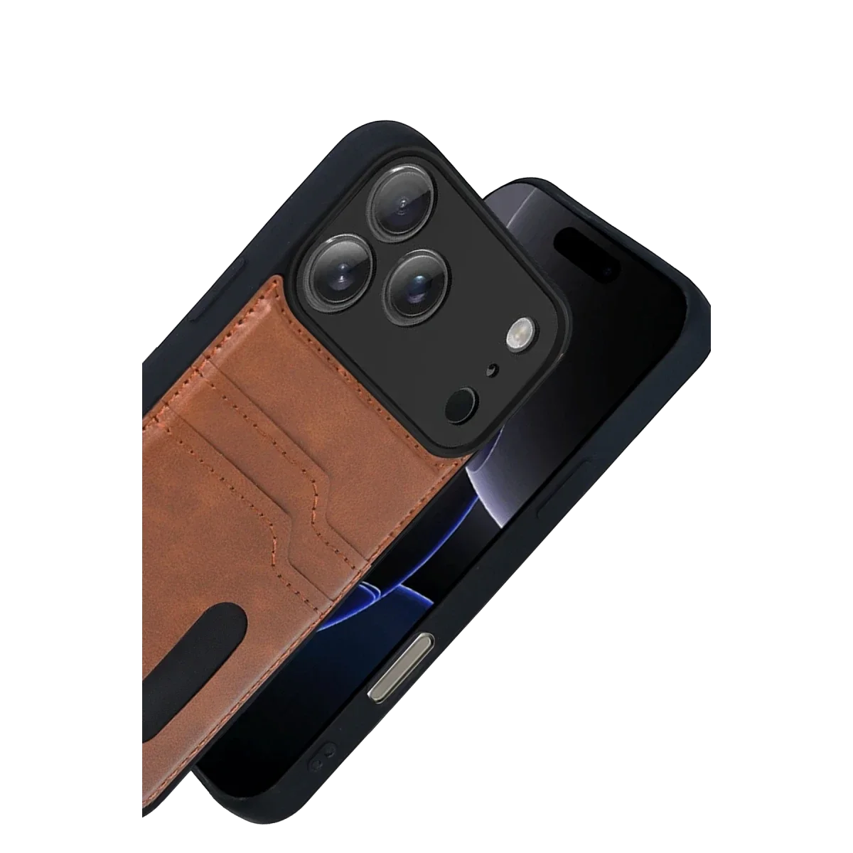 Apple iPhone 17 Pro Sara Kartvizitli Deri Kılıf - Taba görsel 3