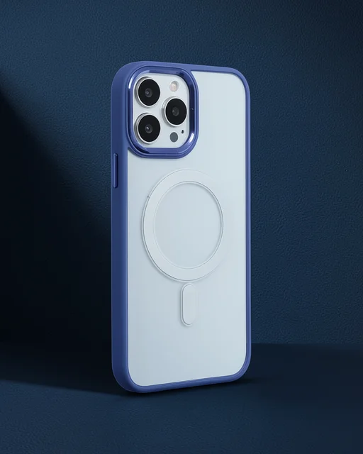 Apple İphone 15 Pro Max Kılıf Room Magneticsafe Silikon - Sierra Blue