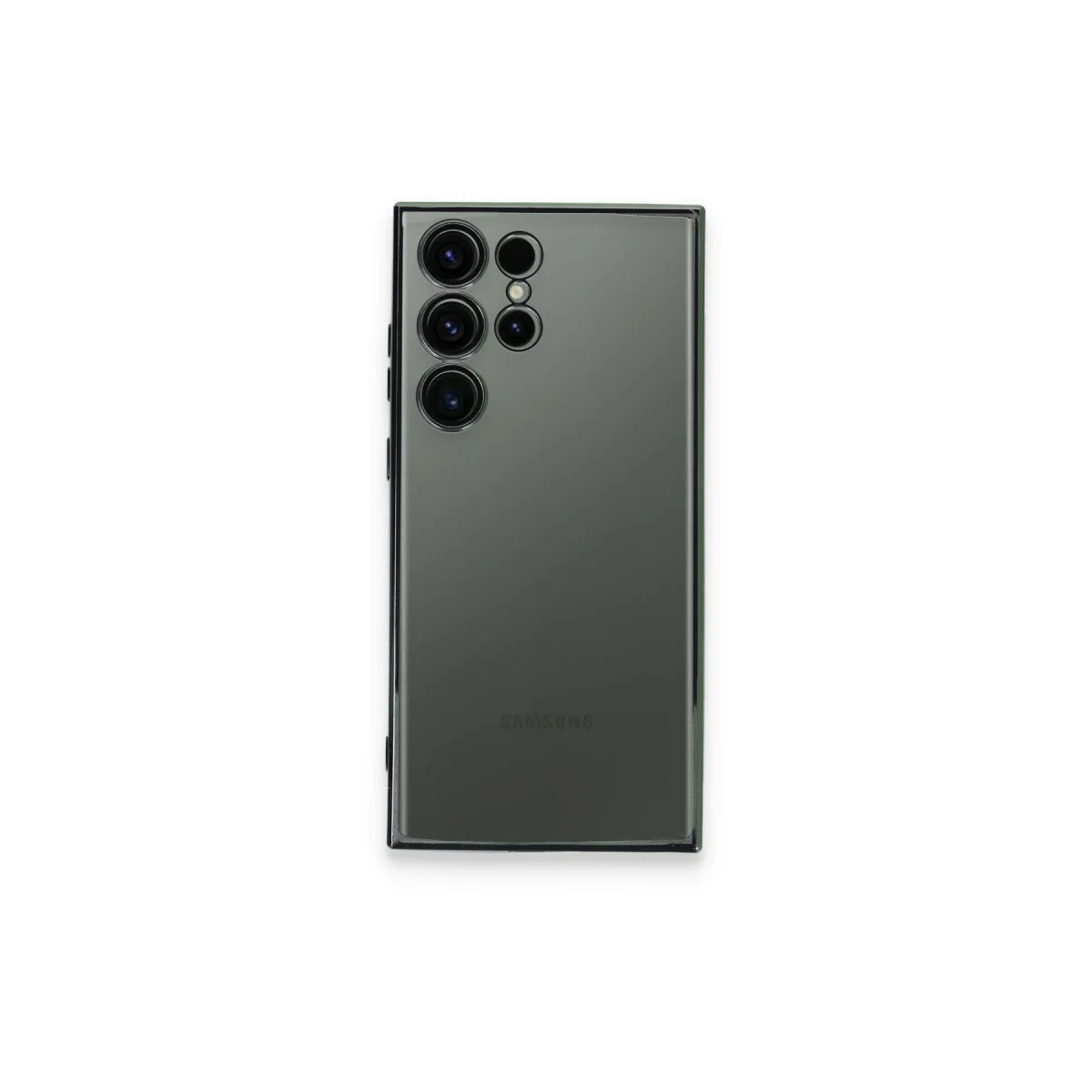 Samsung Galaxy S23 Ultra Kılıf Razer Lensli Silikon - Yeşil