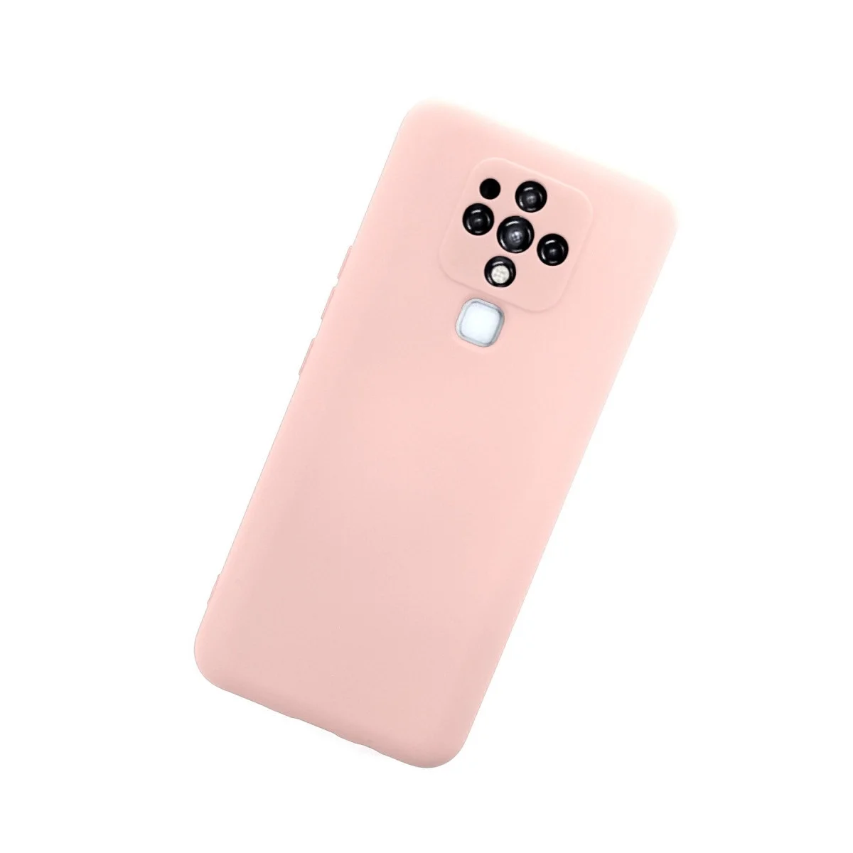 Tecno Camon 16 Kılıf Nano İçi Kadife Silikon - Pudra görsel 3