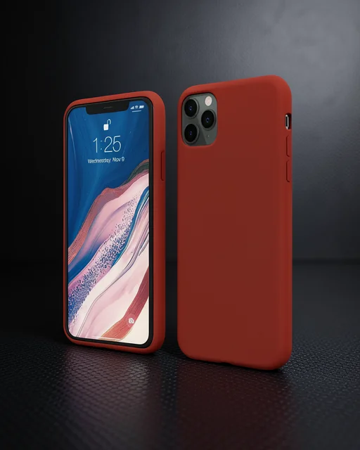 Apple İphone 11 Pro Kılıf First Silikon - Bordo