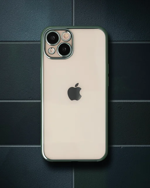 Apple İphone 13 Kılıf Razer Lensli Silikon - Yeşil