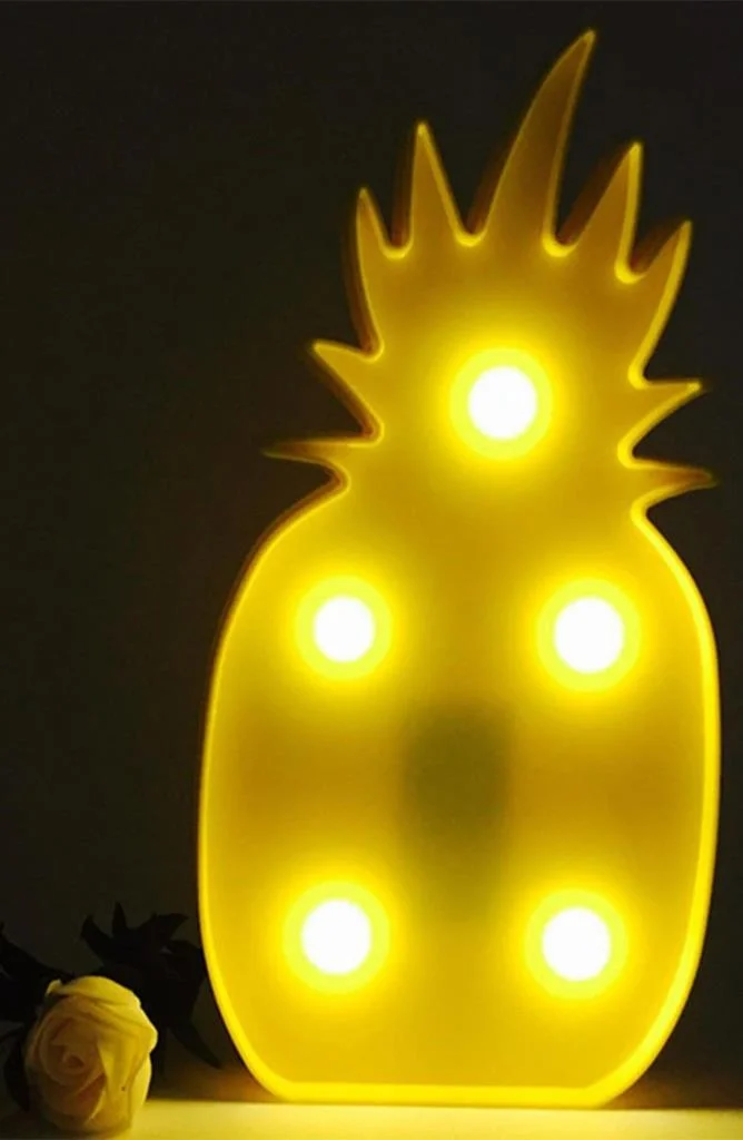 Ananas Şeklinde Ledli Dekoratif Eğlenceli Çocuk Gece Lambası görsel 2