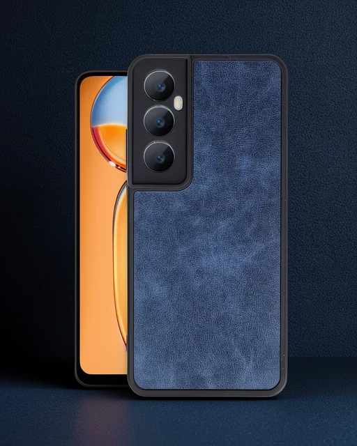 Realme C65 Kılıf Aras Deri Kapak - Lacivert