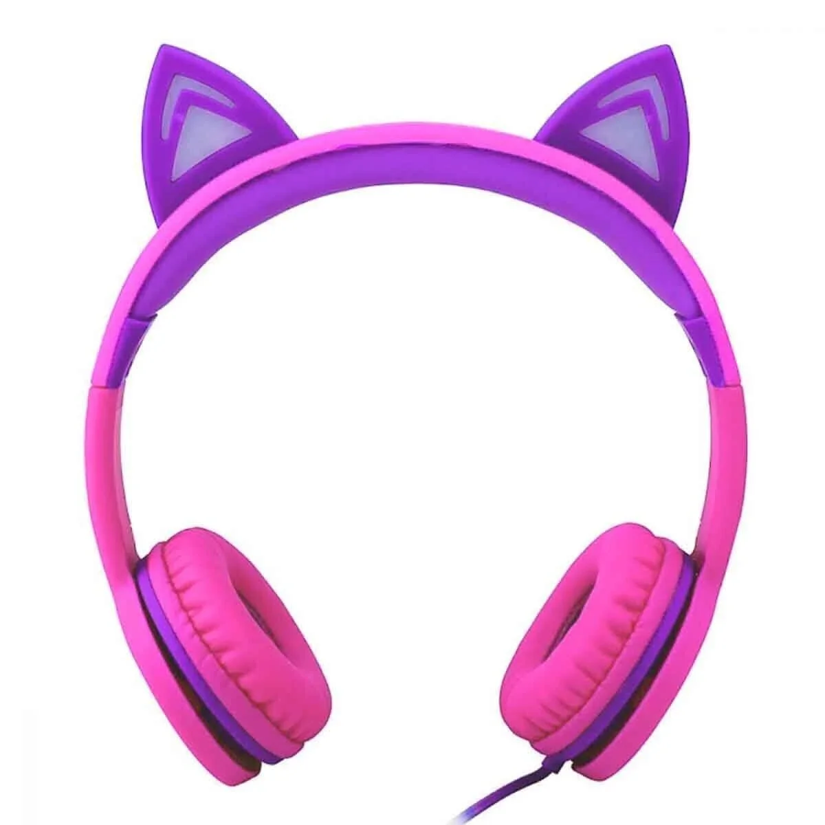 S00091067 -sun-gle-ech-kulaklık Kablolu Kedi Şkl.ışıklı Pembe-mor görsel 3