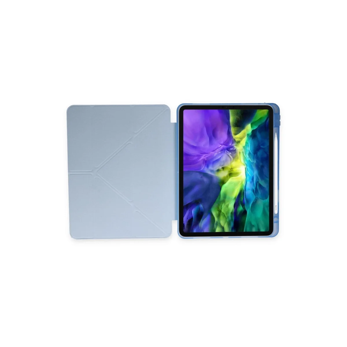 Apple İpad 10.2 (8.nesil) Kılıf Kalemlikli Mars Tablet Kılıfı - Mavi görsel 5