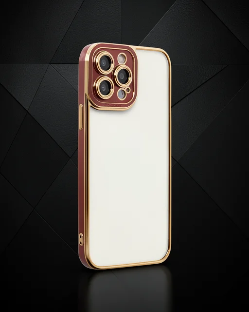 Apple İphone 13 Pro Kılıf Liva Lens Silikon - Bordo