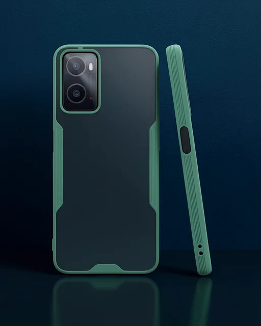 Oppo A96 Kılıf Platin Silikon - Yeşil