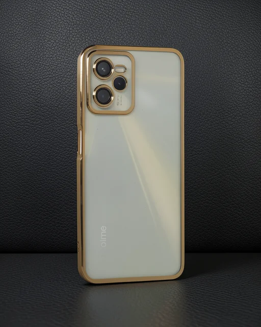 Realme C35 Kılıf Razer Lensli Silikon - Gold