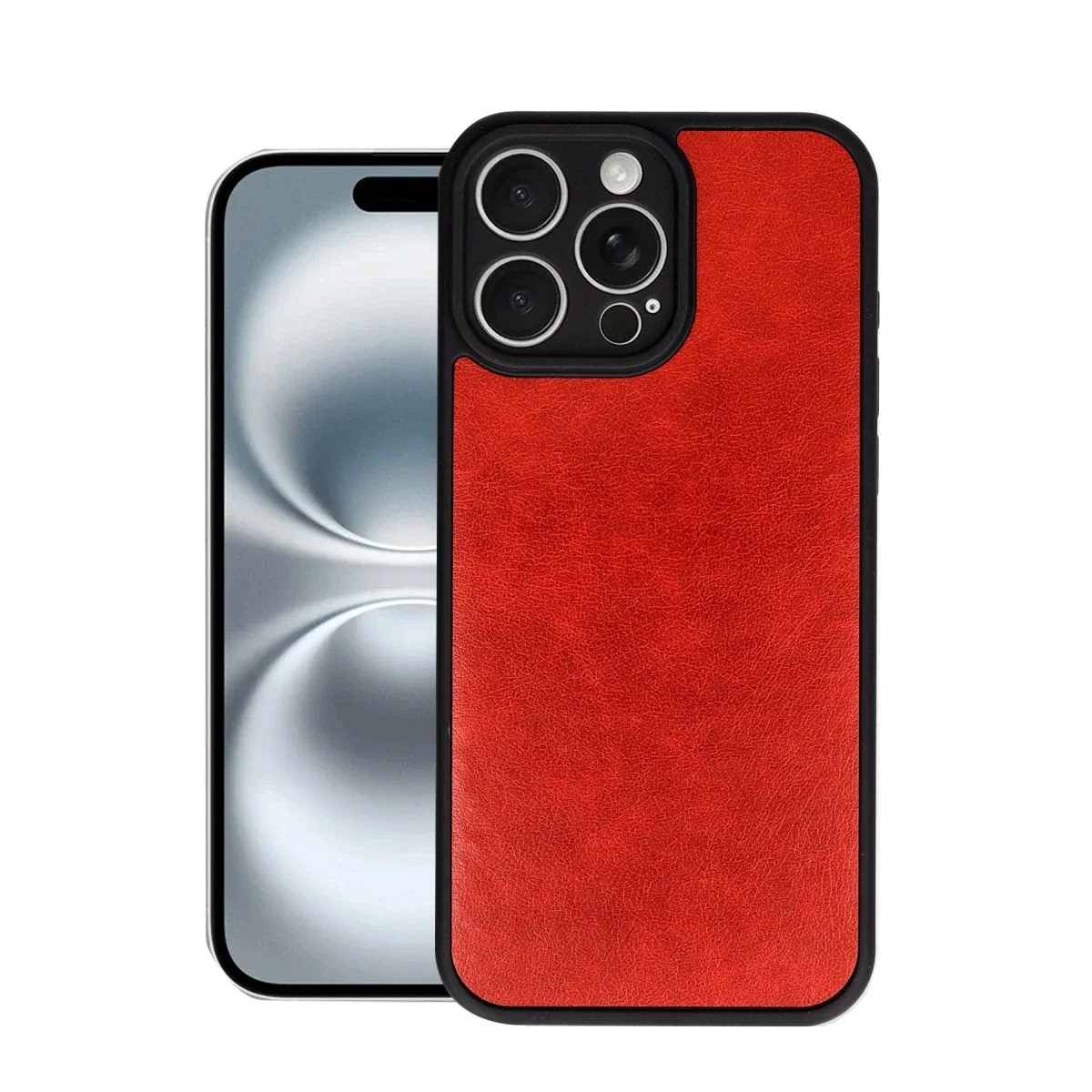 Apple iPhone 16 Pro Max Kılıf Aras Deri Kapak - Kırmızı