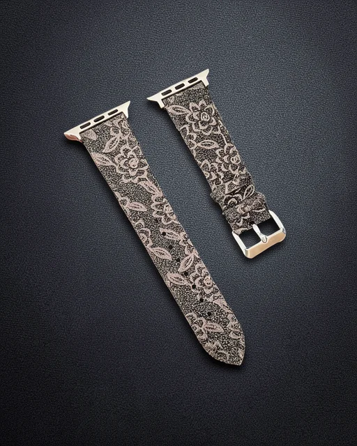 Apple Watch 42mm Creeper Desenli Kordon - Kahverengi
