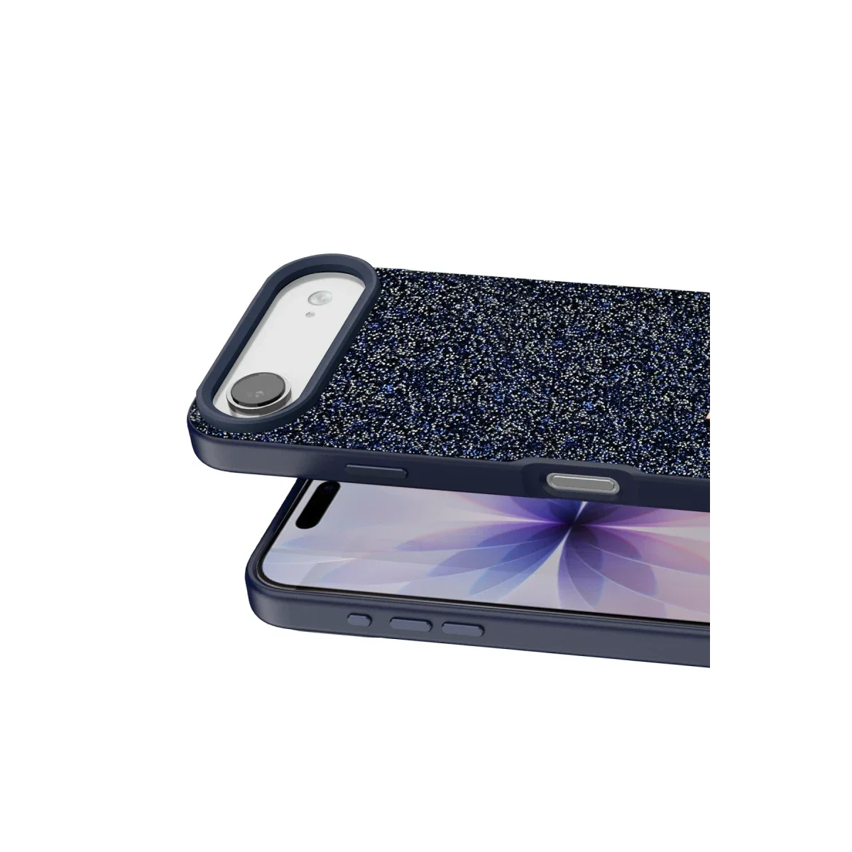Onegif Apple iPhone 17 Air Bright Simli Kapak - Mavi görsel 2